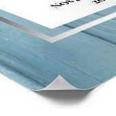 Poster Panneau de bienvenue de mariage floral blanc (Coin)