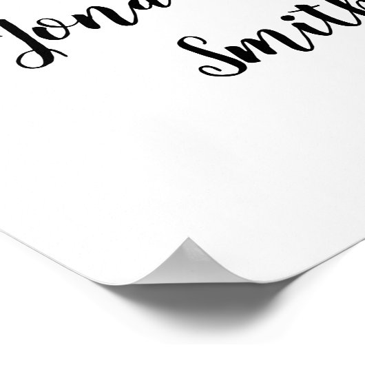 Poster Panneau de bienvenue de mariage floral bleu burgun (Coin)