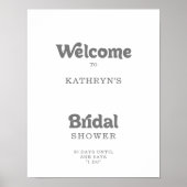 Poster Panneau de bienvenue de mariage formel simple mini (Devant)