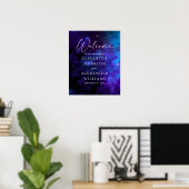Poster Panneau de bienvenue de mariage Galaxie | Nuit éto (Bureau à domicile)