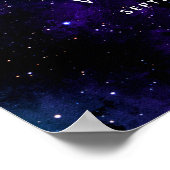 Poster Panneau de bienvenue de mariage Galaxie | Nuit éto (Coin)