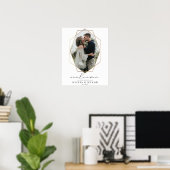 Poster Panneau de bienvenue de mariage géométrique doré a (Bureau à domicile)