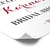 Poster Panneau de bienvenue de mariage Marsala automnal d (Coin)