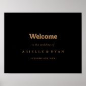 Poster Panneau de bienvenue de mariage minimal classique (Devant)