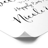 Poster Panneau de Bienvenue de Mariage Minimaliste Blanc  (Coin)