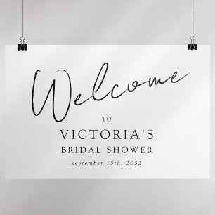 Poster Panneau de bienvenue de mariage moderne pour la do