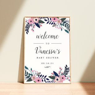Poster Panneau de bienvenue de mariage ou de baby shower