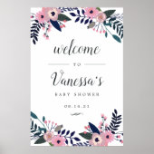 Poster Panneau de bienvenue de mariage ou de shower bébé  (Devant)