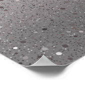 Poster Panneau de bienvenue de mariage pailleté argent ro (Coin)