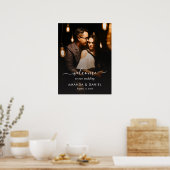 Poster Panneau de bienvenue de mariage photo d'écriture é (Cuisine)