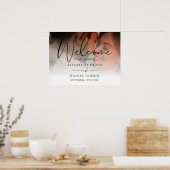 Poster Panneau de bienvenue de mariage photo en script no (Cuisine)
