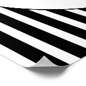 Poster Panneau de bienvenue de mariage rayé noir et blanc (Coin)