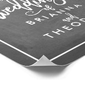 Poster Panneau de bienvenue de mariage Rose (Coin)