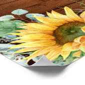 Poster Panneau de bienvenue de mariage rustique aux tourn (Coin)