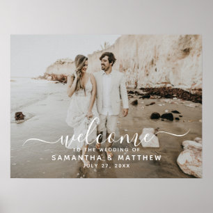 Poster Panneau de bienvenue de mariage sur le thème de la