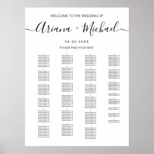 Poster Panneau de bienvenue de mariage téléchargeable Pla