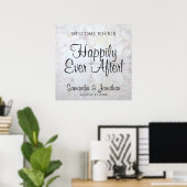 Poster Panneau de bienvenue de mariage White Reflections (Bureau à domicile)