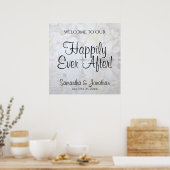 Poster Panneau de bienvenue de mariage White Reflections (Cuisine)