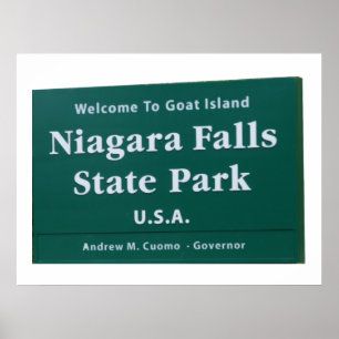 Poster Panneau de bienvenue de Niagara Falls