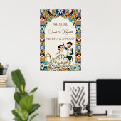 Poster Panneau de bienvenue des mariages indiens Mehndi e (Bureau à domicile)