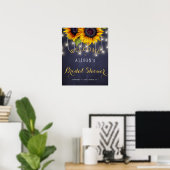 Poster Panneau de bienvenue des tournesols rustiques (Bureau à domicile)