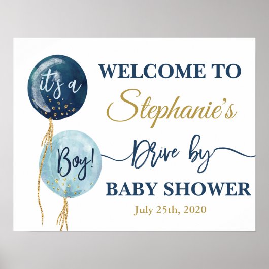 Poster Panneau de bienvenue du baby shower de lecteur (Devant)