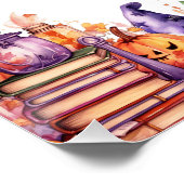 Poster Panneau de bienvenue du Baby shower d'Halloween (Coin)