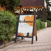 Poster Panneau de bienvenue du Baby shower d'Halloween