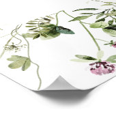 Poster Panneau de bienvenue du baby shower fleur sauvage (Coin)