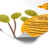 Poster Panneau de bienvenue du Baby shower Jungle (Coin)