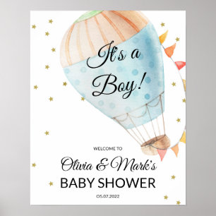 Poster Panneau de bienvenue du ballon chaud