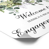Poster Panneau de bienvenue du Fiançailles Eucalyptus (Coin)