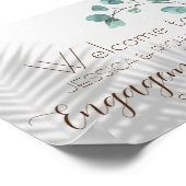 Poster Panneau de bienvenue du Fiançailles Eucalyptus (Coin)