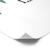 Poster Panneau de bienvenue du Mariage d'anémone (Coin)