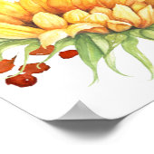 Poster Panneau de bienvenue du Mariage de automne citroui (Coin)