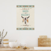 Poster Panneau de bienvenue du mariage de boho du sud-oue (Cuisine)