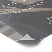 Poster Panneau de bienvenue du mariage de script élégant  (Coin)