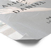 Poster Panneau de bienvenue du mariage de script élégant  (Coin)