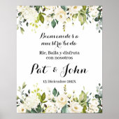 Poster Panneau de bienvenue du Mariage espagnol (Devant)