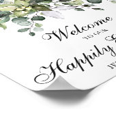Poster Panneau de bienvenue du Mariage Eucalyptus (Coin)
