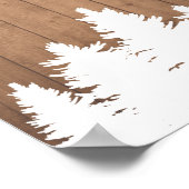 Poster Panneau de bienvenue du mariage rustique à grains  (Coin)