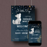 Panneau de bienvenue du petit baby shower à thème