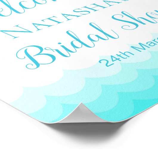 Poster Panneau de bienvenue Editable Beach Party 8x10 (Coin)