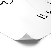 Poster Panneau de bienvenue élégant pour la douche de mar (Coin)