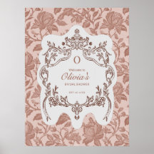 Panneau de bienvenue élégant vintage floral pour u