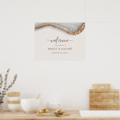 Poster Panneau de bienvenue en agate de pierre naturelle (Cuisine)