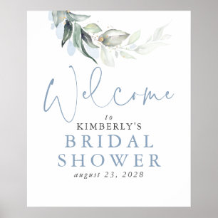 Poster Panneau de bienvenue en aquarelle Greenery Dusty B