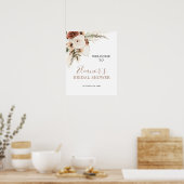 Poster Panneau de bienvenue en herbe de Pampas Boho beige (Cuisine)