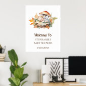 Poster Panneau de Bienvenue Enchanté de Vous Rencontrer B (Bureau à domicile)