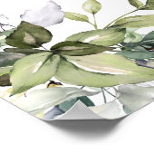 Poster Panneau de bienvenue feuilles d'eucalyptus verdure (Coin)